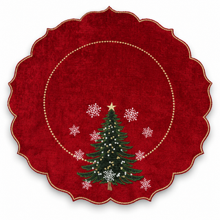 Set 4 Sottopiatti "Emozioni di Natale"Fiori di Lena Ø30 cm.