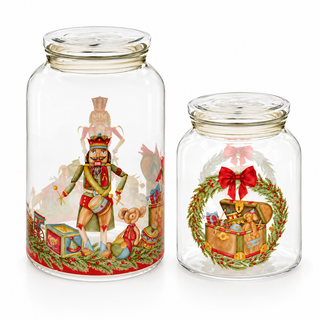Set 2 Barattoli "Vintage Toys" Nuvole di Stoffa