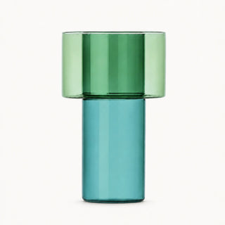 Vaso Grande Petrol-Green "Boreale" Ichendorf Milano h. 20.5 cm.