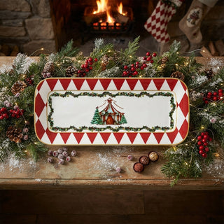 Vassoio Xmas Circus Fade Maison 30,5x13 cm.