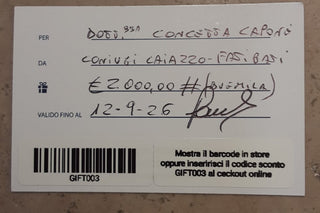 GIFT CARD ARGENTERIA € 2000 - GIFT003