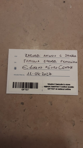 GIFT CARD ARGENTERIA € 100 - GIFT027