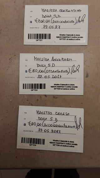 GIFT CARD ARGENTERIA € 80 - GIFT036