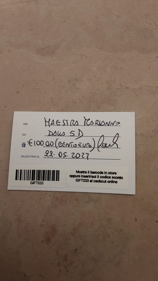 GIFT CARD ARGENTERIA € 100 - GIFT033