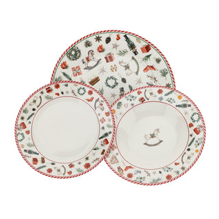 Servizio di Piatti 18 Pz. "X'MAS" Hervit