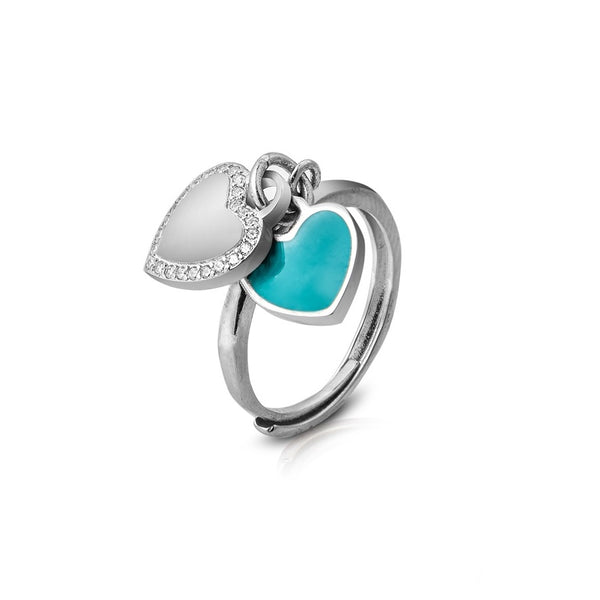 Pendente Tiffany Anelli Tiffany Argento Amazon Due Cuori Anello