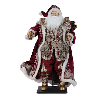 Babbo Natale "Incanto Reale" Fiori di Lena h.64 cm.