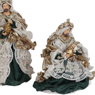 Presepe Set 6 pz. Fiori di Lena h.36 cm.