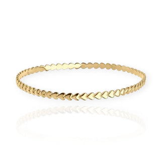 Bracciale Rigido Cuori Gold in Argento 925%