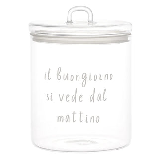 Barattolo "Il buongiorno si vede dal mattino" Simple Day h.22 cm.