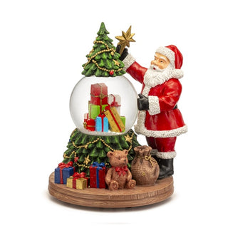 Sfera Innevata Babbo Natale Lamart h.21,5 cm.