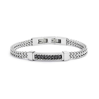 bracciale-catena-spina-di-pesce-con-centrale-tennis-zirconi-neri-acciaio