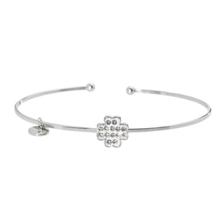 Bracciale Rigido "Quadrifoglio Con Strass" Marlù