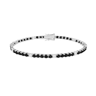 Bracciale Tennis Neo/Bianco"Diamond" In Argento 925% 2mm