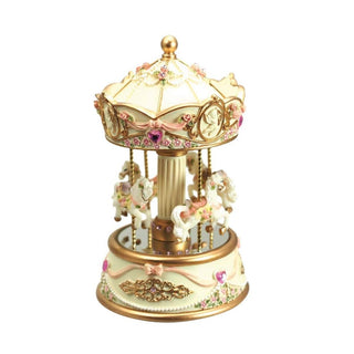 Christmas Carousel Beige Mr. Christmas h.17 cm.