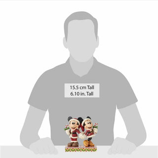 Mickey Mouse e Minnie con Candy Canes Disney Traditions h.16 cm.