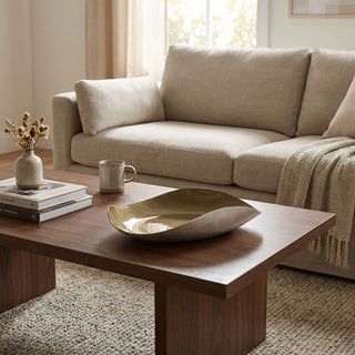 Centrotavola Bianco Oro "Nicchio" Onlylux