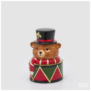Contenitore Orso con Sciarpa EDG h.24 cm.