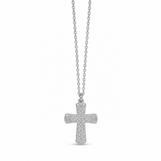 Collana Croce Pavé in Argento 925%
