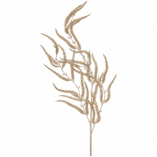 Set 6 pz. Rami Decorativi Golden Branch Fiori di Lena h.70 cm.