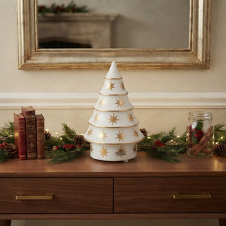 Carillon Albero di Natale con Stelle h.23 cm.