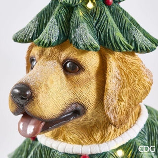 Decoro Cane Pino Led EDG h. 57 cm.