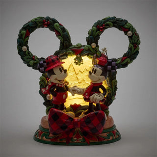 Diorama Led Mickey Mouse e Minnie Disney Traditions h.20 cm.