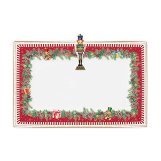 Vassoio da Portata "Christmas Teddy" Easy Life 36x24 cm.