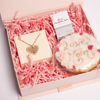 Box Collana "Ti Vogliamo Bene Mamma"+Biscotto+Profumo