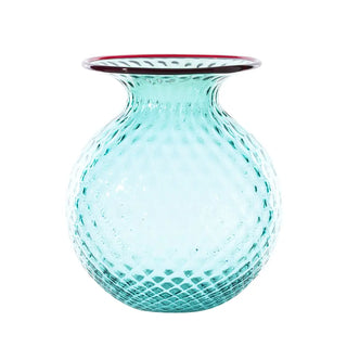 Vaso Monofiori Balloton Medium Verde Menta Venini h.21.3 cm.