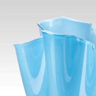 Vaso Fazzoletto Medium Acquamare Venini h. 24 cm.