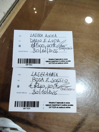 GIFT CARD GIOIELLERIA € 500 - GIFT022