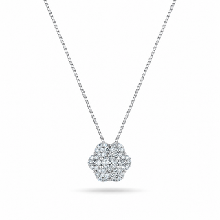 Collana Fiore In Argento 925%