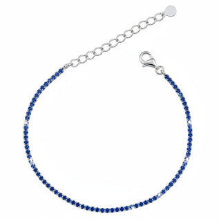 Bracciale Tennis Argento 925% Blue 1,5 mm.