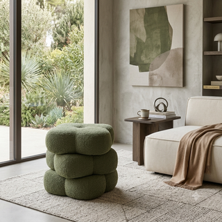 Pouf Bouclè EDG h. 45 cm.