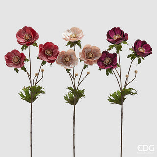 Ramo Anemone con Foglie Ass. EDG  h. 80 cm.