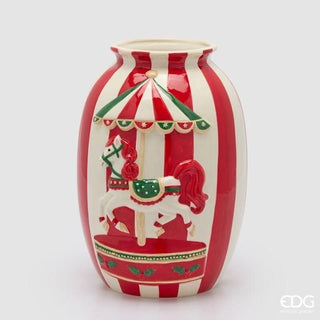 Vaso Anfora Cavallo Giostra EDG h.33 cm.