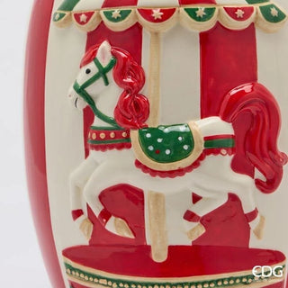Vaso Anfora Cavallo Giostra EDG h.33 cm.