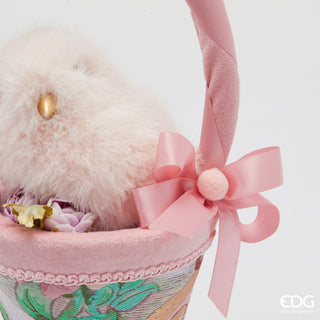 Decoro Cesto Pulcino EDG h.23 cm.
