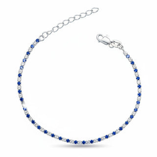 Bracciale Tennis Argento 925% White Blue 1,5 mm.