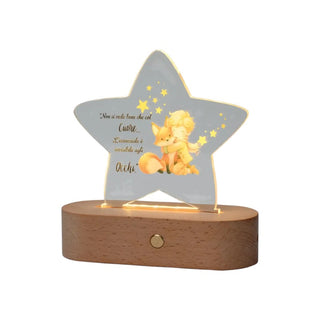 Bomboniera Lampada Led Stella Piccolo Principe AD 14,5x16 cm.
