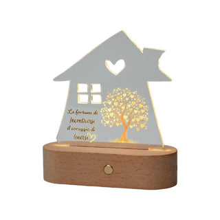 Bomboniera Lampada Led Albero della Vita Colorato AD 14,5x17 cm.