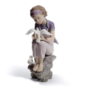 Bimba "Giocando Con Le Colombe" Lladrò