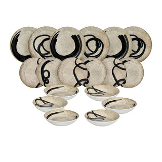 Servizio di Piatti 18 pz. "Moon Maori" Andrea Fontebasso