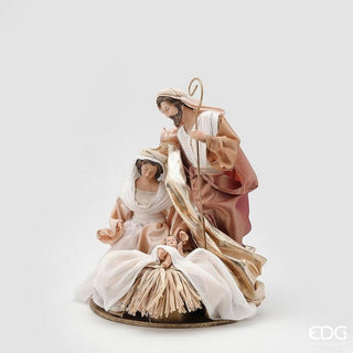 Natività Lord con Culla in Paglia EDG h.34 cm.