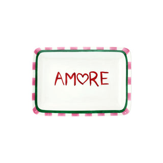 Piatto Rettangolare "Viva L'Italia" Andrea Fontebasso 23x16 cm.