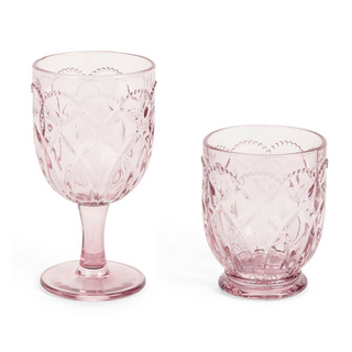 Set 12 Calici+12 Bicchieri Bassi "Fiorirà" Nuvole di Stoffa