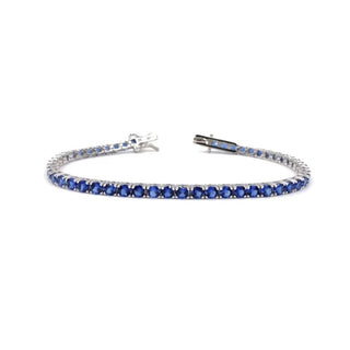 Bracciale Tennis Blu "Diamond" In Argento 925% 2 mm.