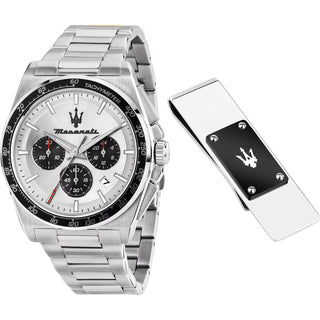 Set Orologio Cronografo +Fermasoldi "Velocità" Maserati