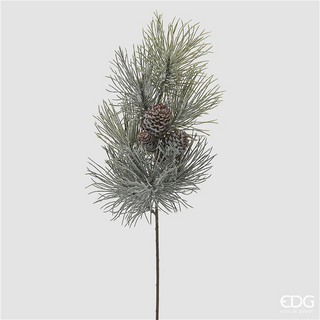 Ramo Pino Con Pigne Innevato h. 76 cm.